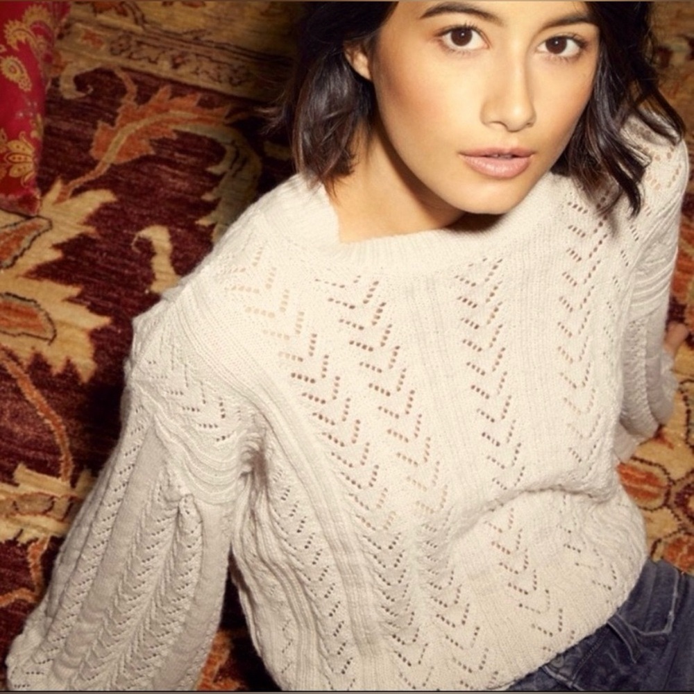 Nation LTD | Ruthie Distressed Alpaca Blend Sweater | Small